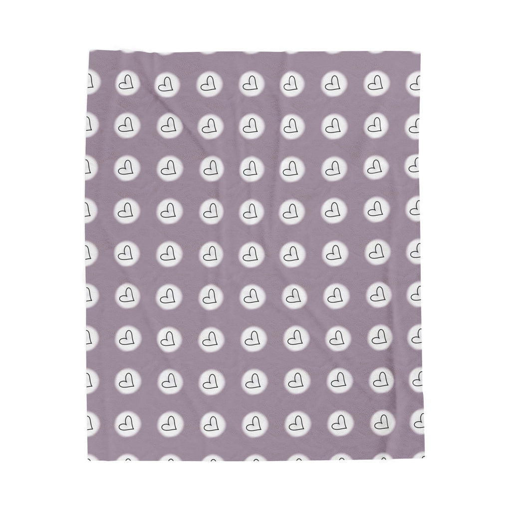 Velveteen Plush Blanket hearts l