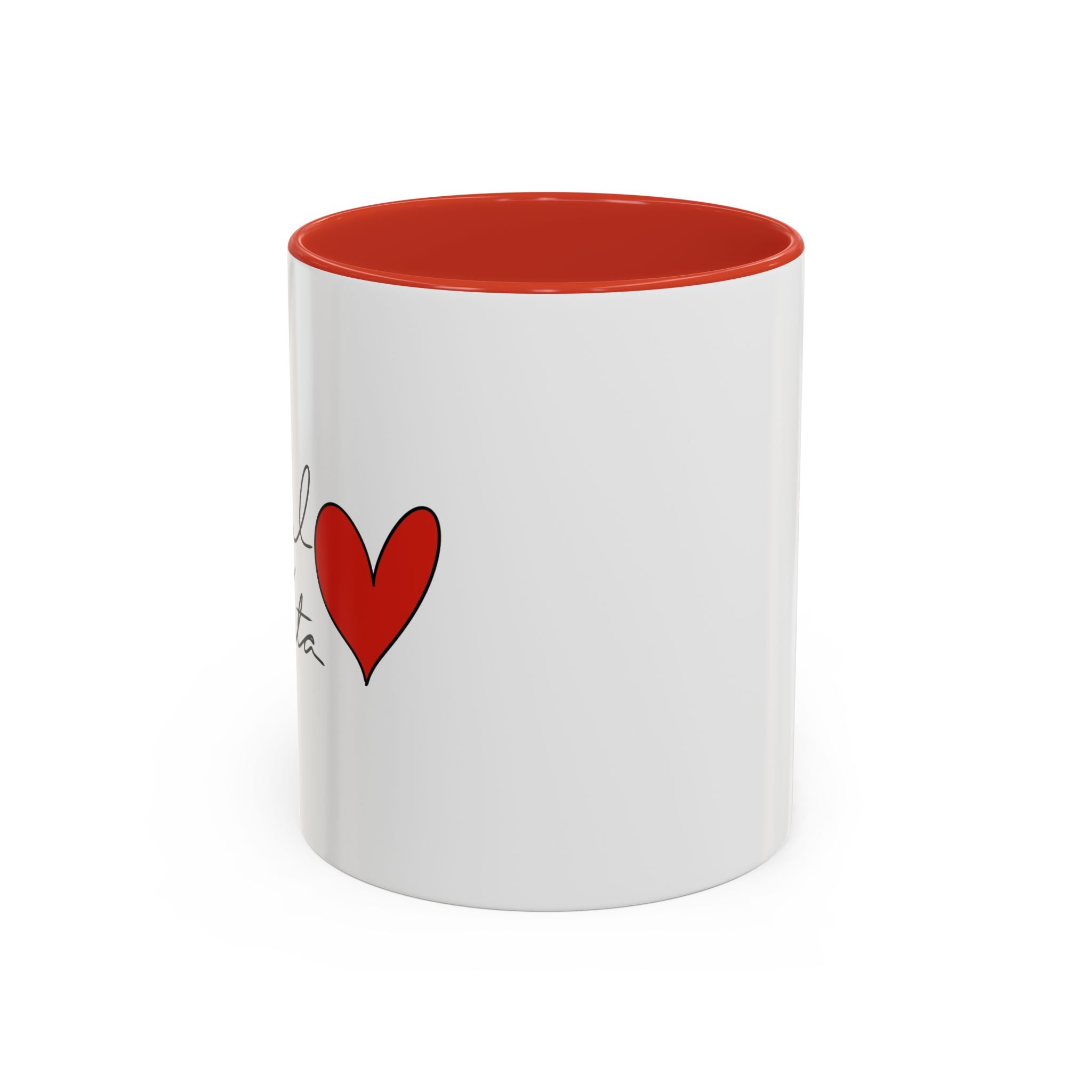 Red Heart Illustration Accent Coffee Mug | 11oz 15oz