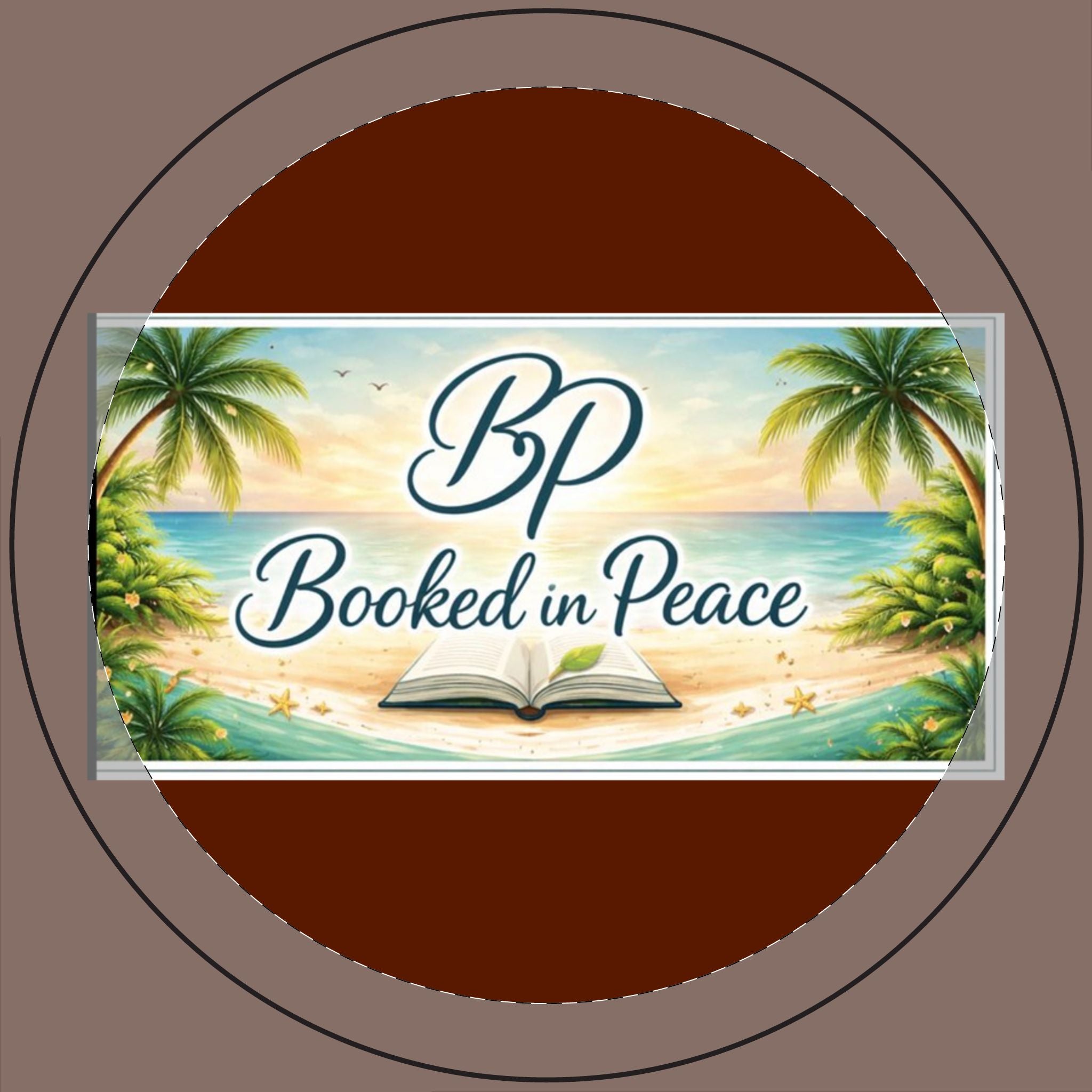 Booked in Peace Scented Soy Candle — 14oz Engraved Beach Book Lover Gift