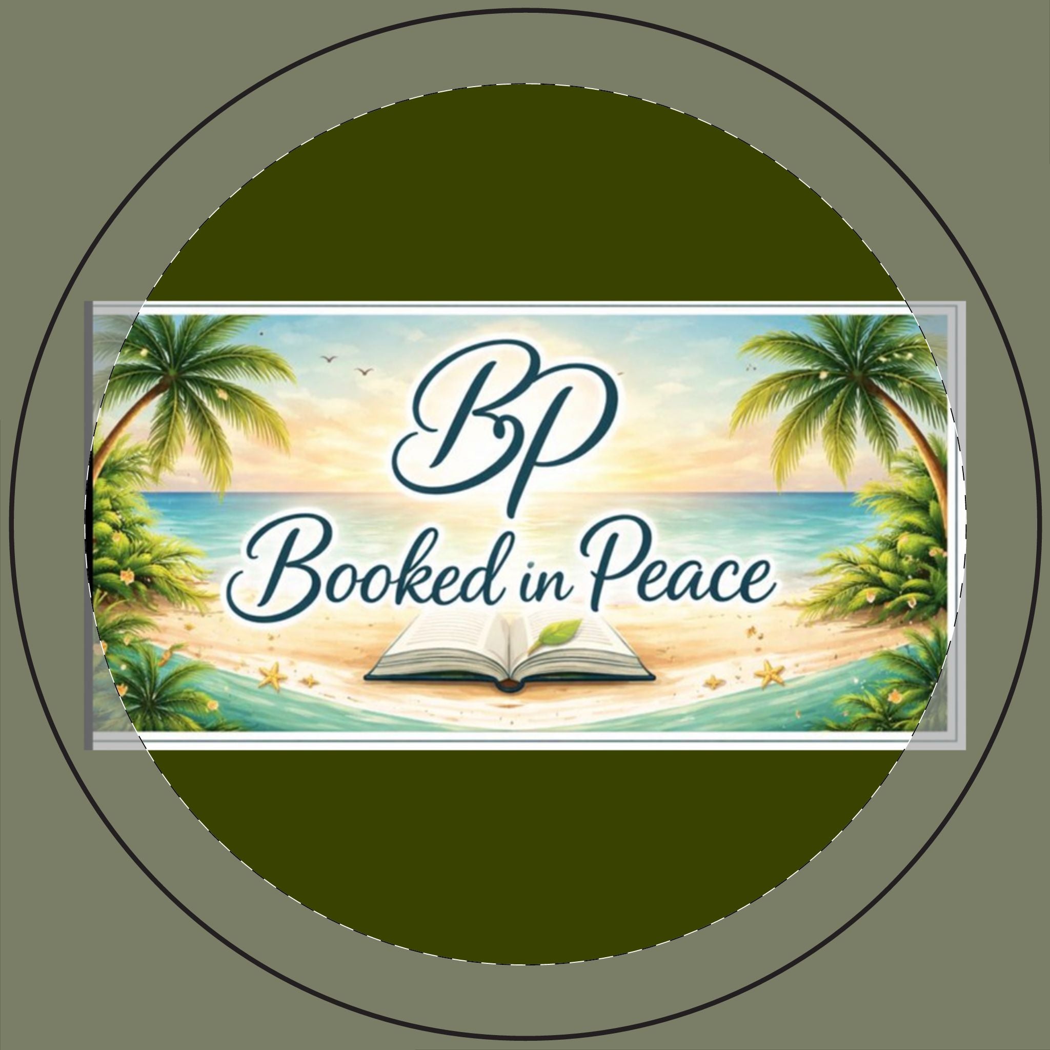 Booked in Peace Scented Soy Candle — 14oz Engraved Beach Book Lover Gift
