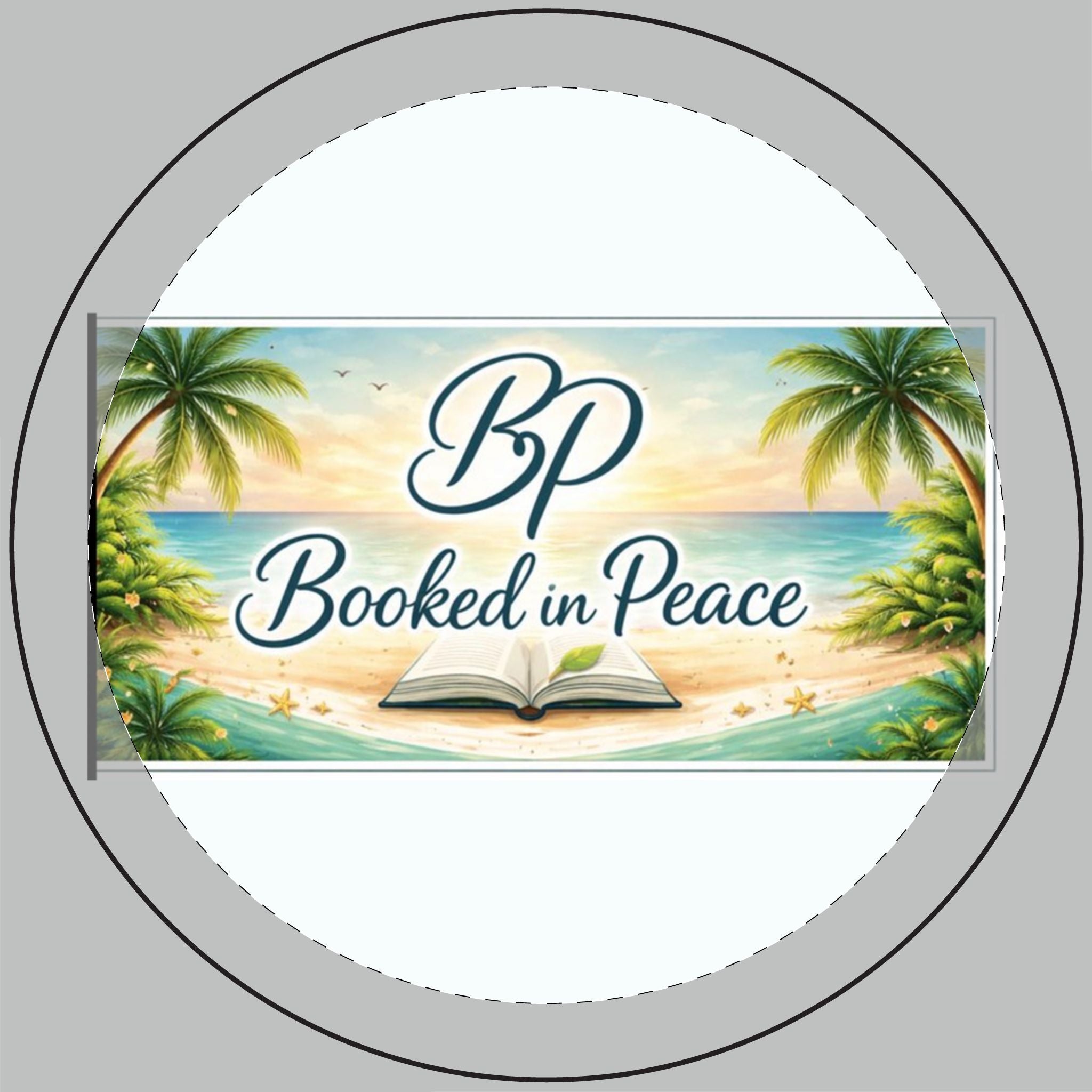 Booked in Peace Scented Soy Candle — 14oz Engraved Beach Book Lover Gift