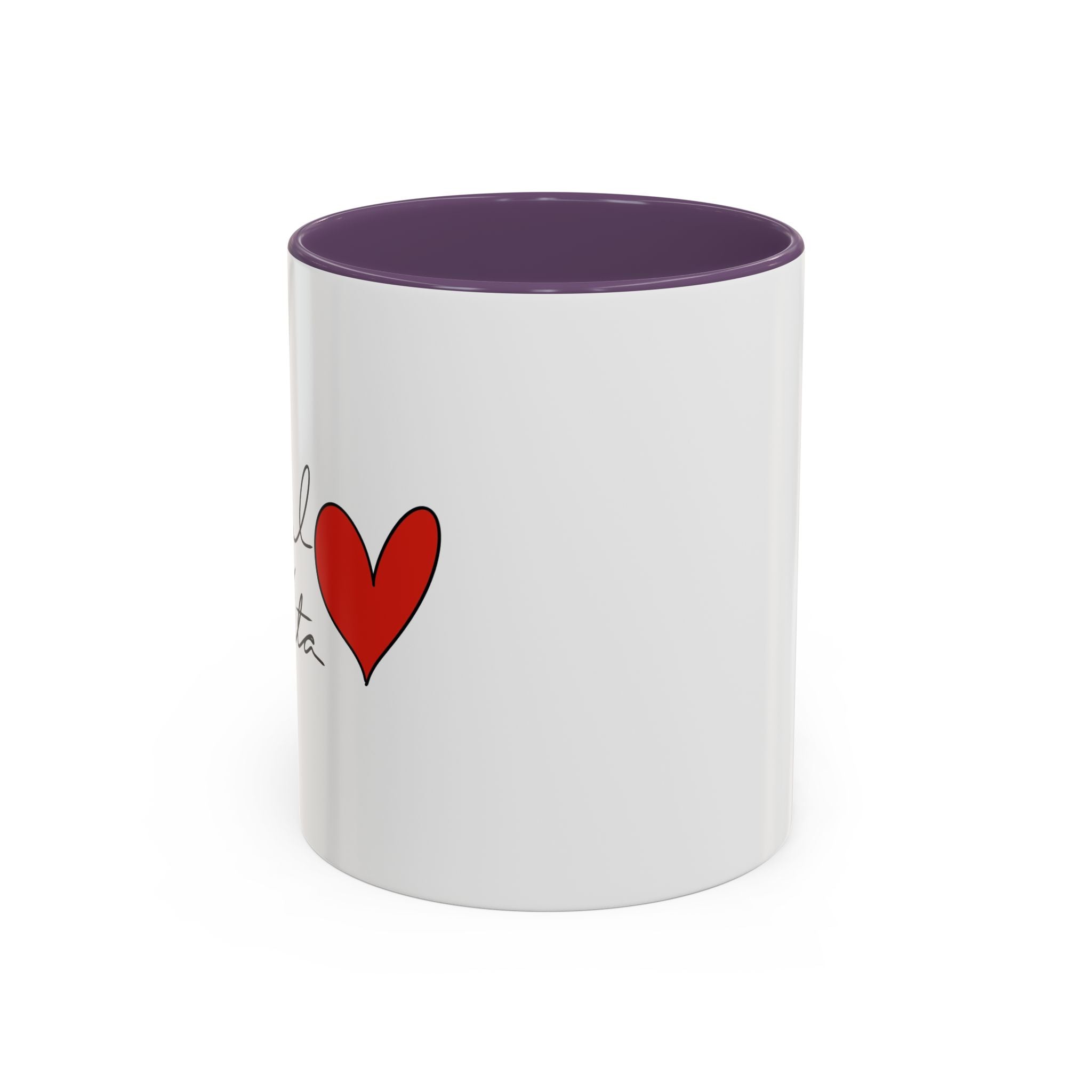 Red Heart Illustration Accent Coffee Mug | 11oz 15oz