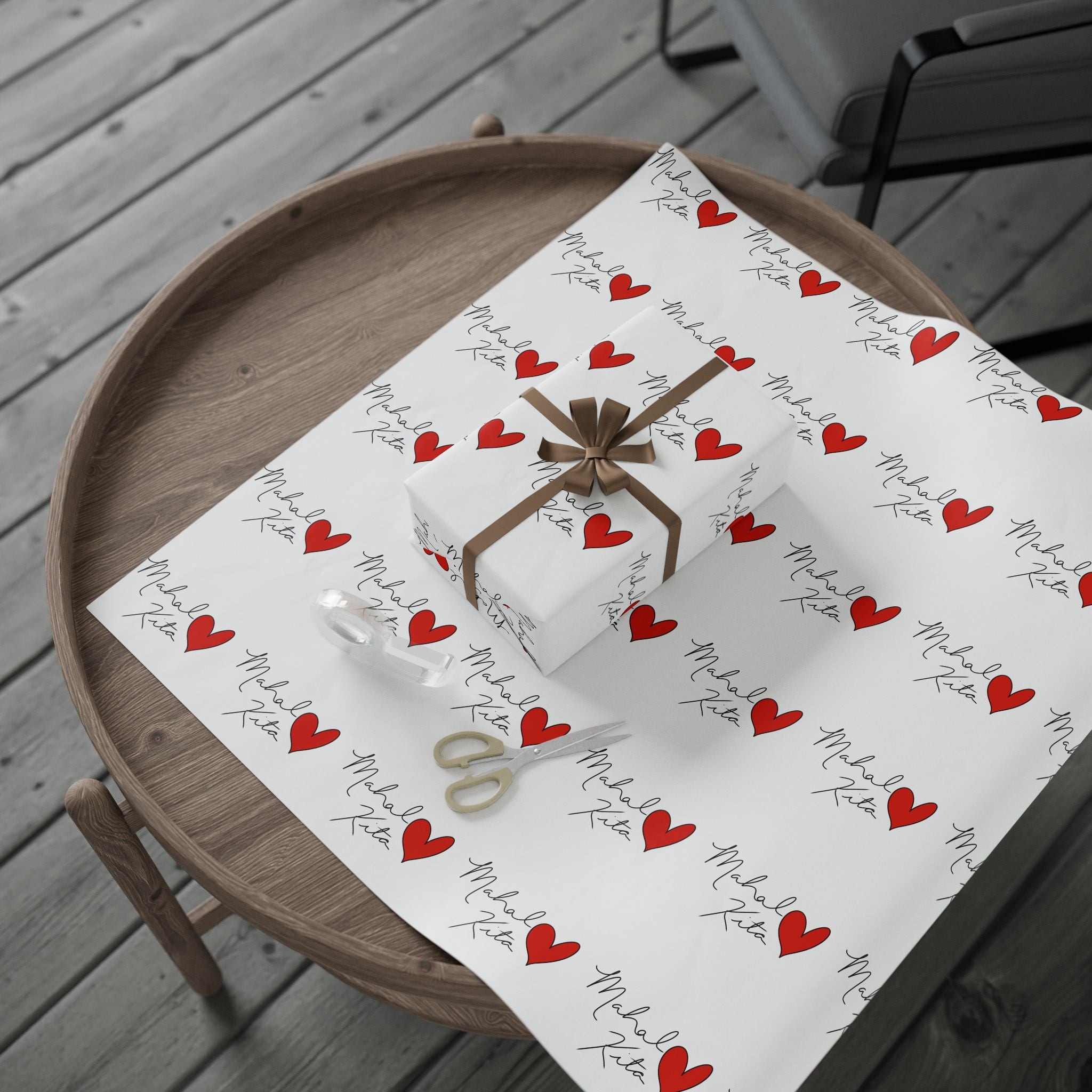 Mahal Kita Heart Wrapping Paper | Filipino Love Pattern