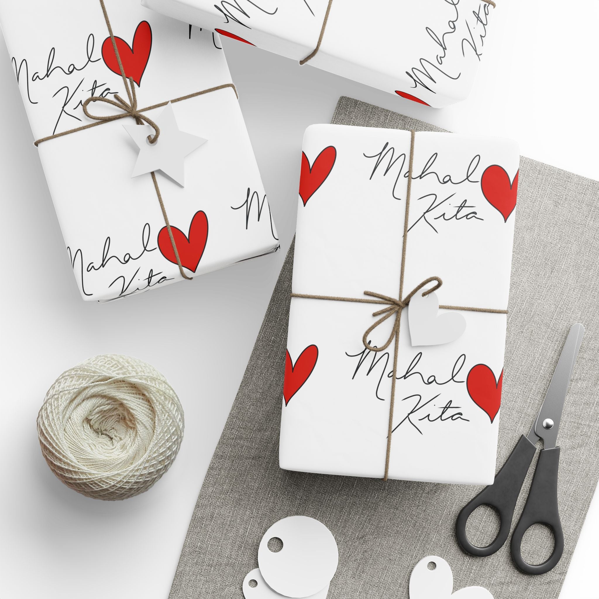 Mahal Kita Heart Wrapping Paper | Filipino Love Pattern