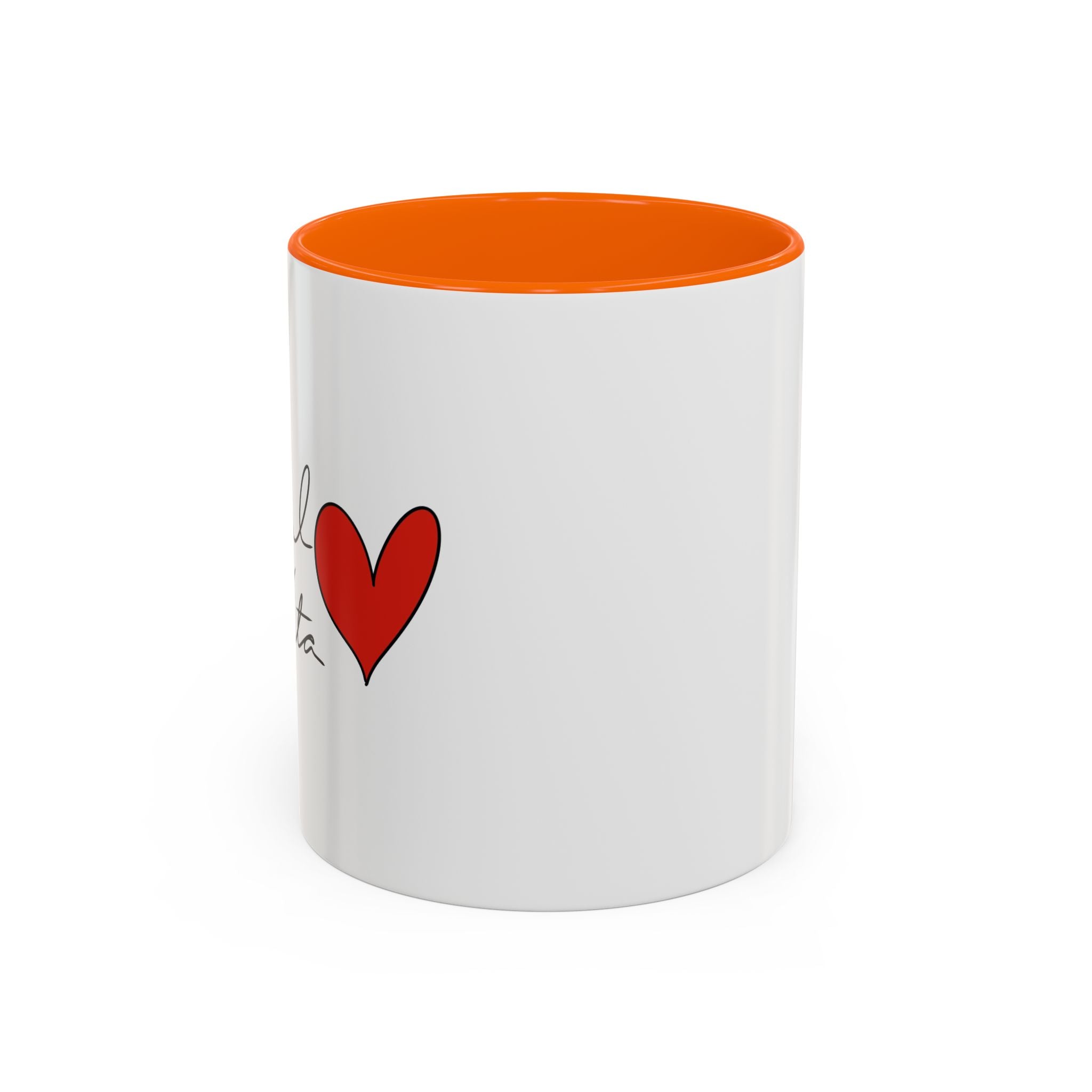 Red Heart Illustration Accent Coffee Mug | 11oz 15oz