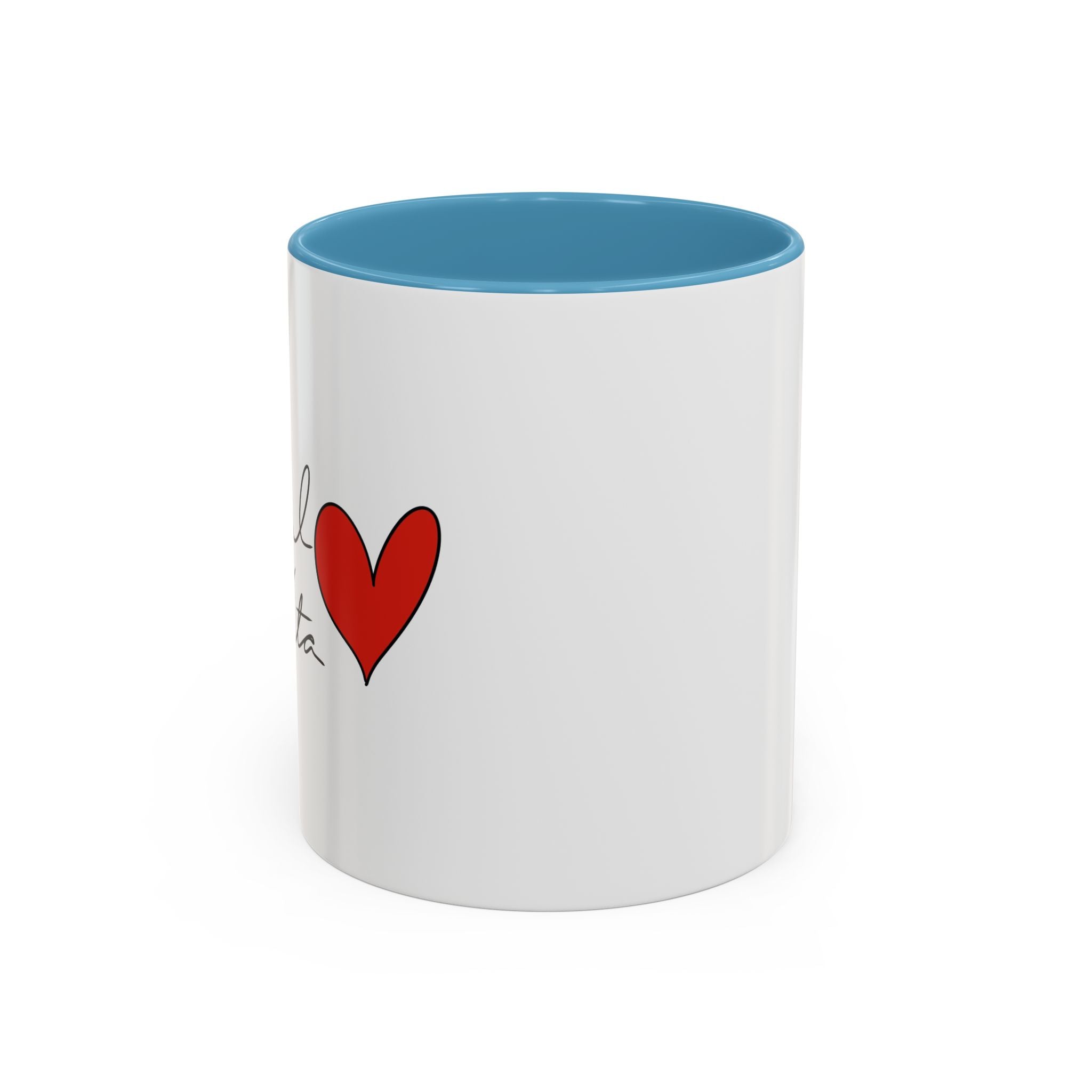 Red Heart Illustration Accent Coffee Mug | 11oz 15oz