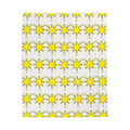 Sunny Daisies Velveteen Plush Blanket – Cheerful Yellow Floral Throw