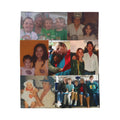 Custom Photo Collage Velveteen Plush Blanket — Personalized Family Memory Throw