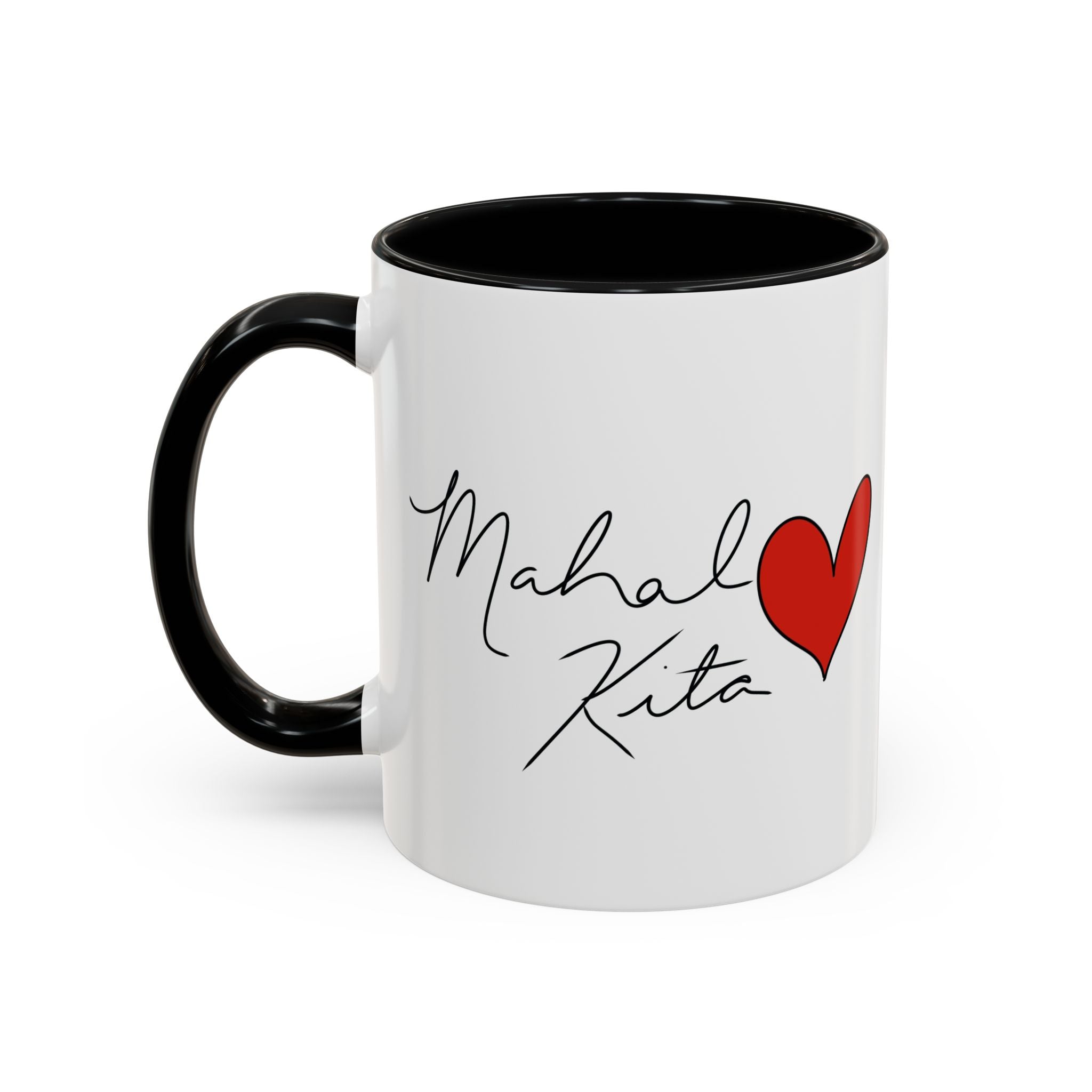Red Heart Illustration Accent Coffee Mug | 11oz 15oz